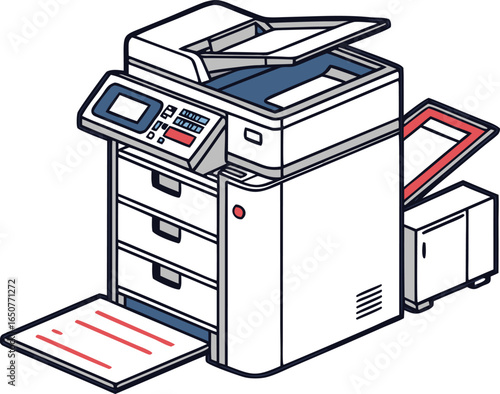 printing machine document output design
