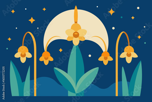 Celestial Garden with Hovering Orchids