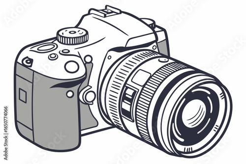 DSLR Camera Vector Illustration
Digital Single-Lens Reflex Camera Graphic
Photography Equipment Vector Art
Camera Lens Vector Design
Professional Camera Vector Image