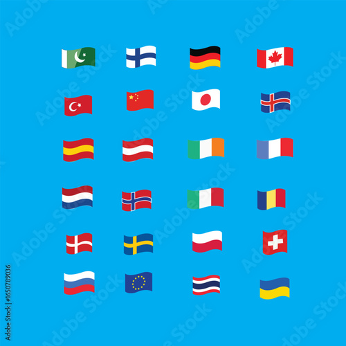 flags of the world, flag icon set, world flag icons set, international flags, country flags, International Flags Collection - 20 Country Flags, Global Representation, National Symbols, World Flags,