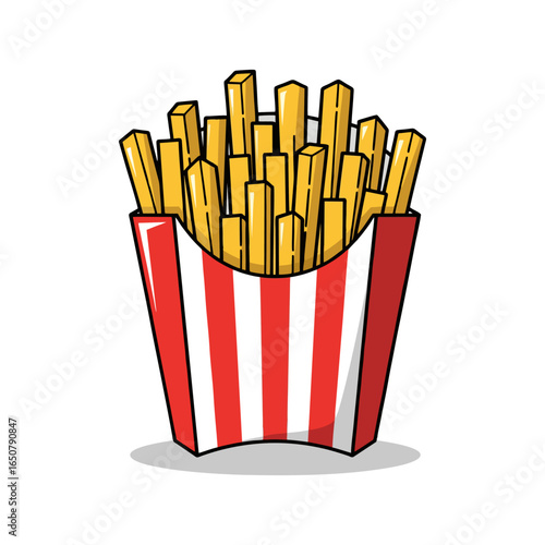french fries vector illustration