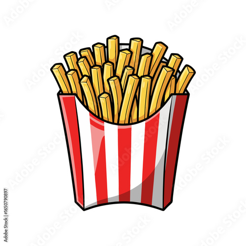 french fries in a red box