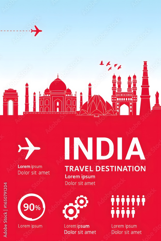 Obraz premium India Travel Destination – Explore Culture, Heritage & Tourism - World Tourism day