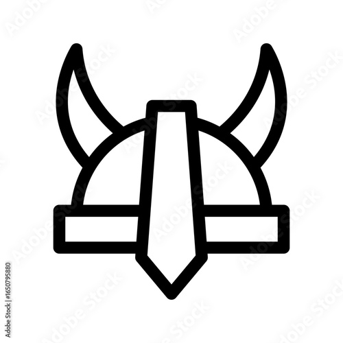Viking Helmet Icon Vector Symbol Design Illustration