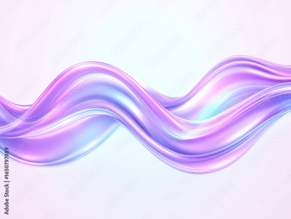 Naklejka premium Abstract Purple and Blue Wave Flowing Background