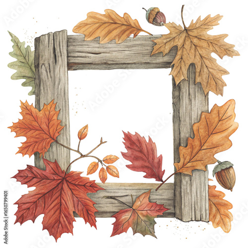 Autumn Frame Clipart Watercolor