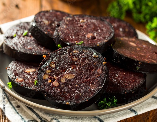 Black Pudding on Plate