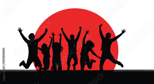 silhouette of people dancing