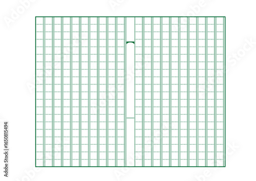 400字詰め原稿用紙素材　緑
400-character manuscript paper material, green