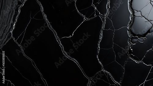 Deep black onyx stone background with subtle veins and glossy finish