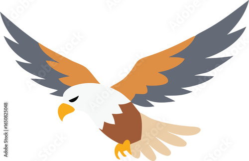 Icon of a Minimalist Eagle with a Soaring Design