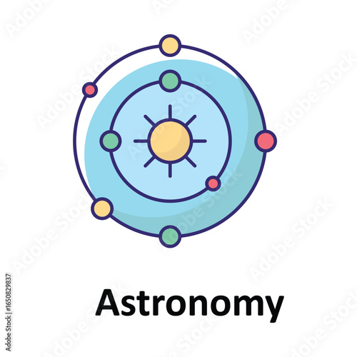 Astronomy Vector icon which can easily modify or edit