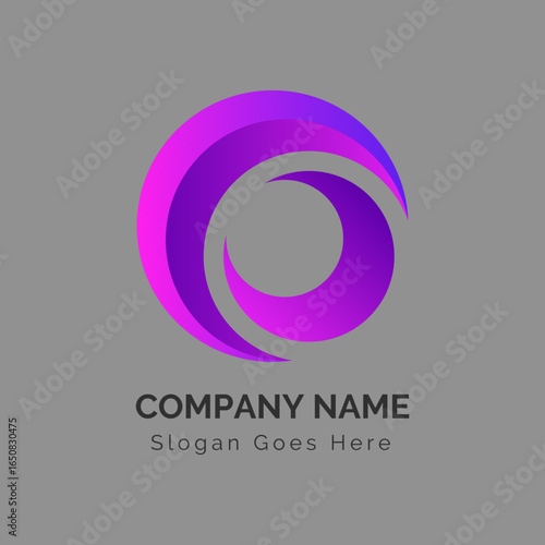 Elegant Purple Orb Logo Design for Creative Business