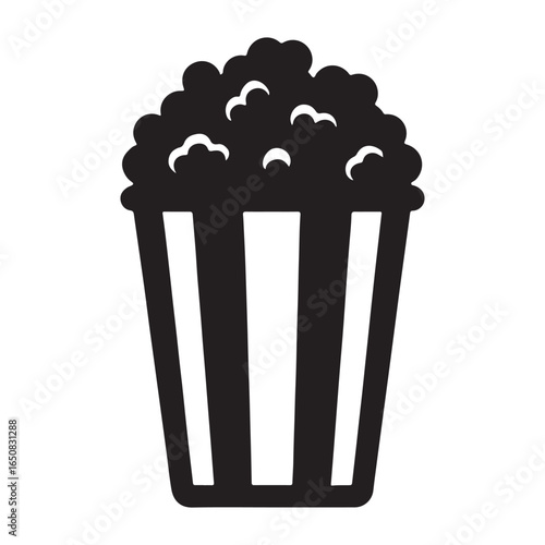 Popcorn Snack Food Icon Vector
