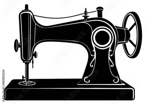  Sewing Machine Silhouette Vector & Illustration