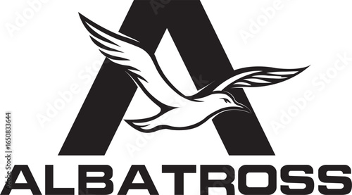 Albatros logo design vector icon flat illustration