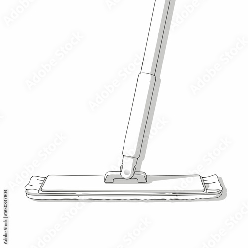 Mop illustration offering a fresh perspective on cleanliness and homecare representing domestic tasks and sanitation solutions