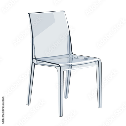 Modern Transparent Chair: Minimalist Design for Contemporary Interiors and Artistic Expression