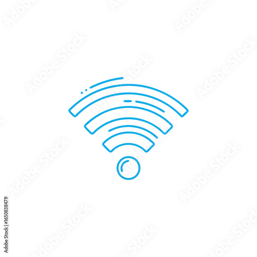 Clean wifi symbol illustration conveying modern wireless connection technology design, suitable for digital communication and internet accessibility