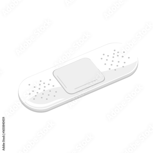 Adhesive bandage illustration for minor wound care and first aid treatment, a simple medical remedy for cuts and abrasions