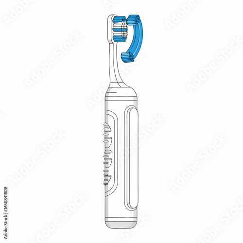 Elevated toothbrush design featuring innovative cleaning head for comprehensive oral hygiene and dental care routine