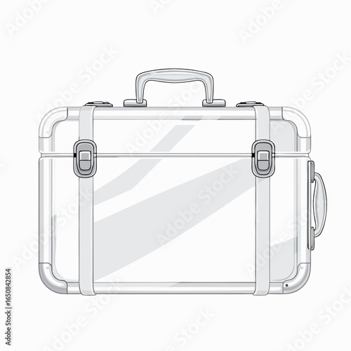 Translucent Carrying Case Illustration: A Modern and Sleek Design of Travel Storage Solution