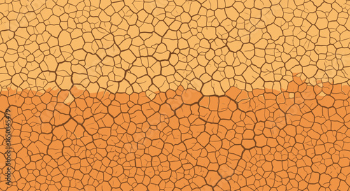 Arid Land Mosaic - A Cracked Earth Texture Illustrating Environmental Concerns and Drought Conditions for Use in Climate Change Awareness Campaigns