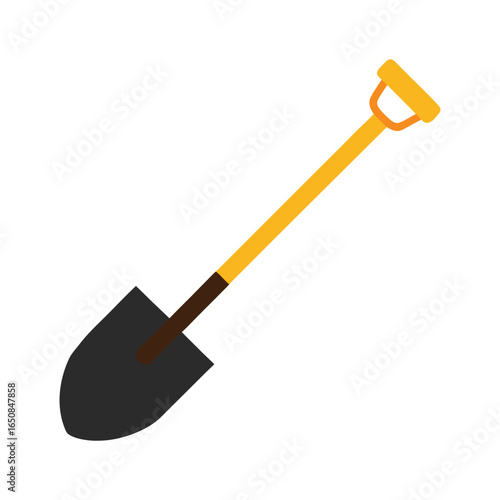 shovel on white background