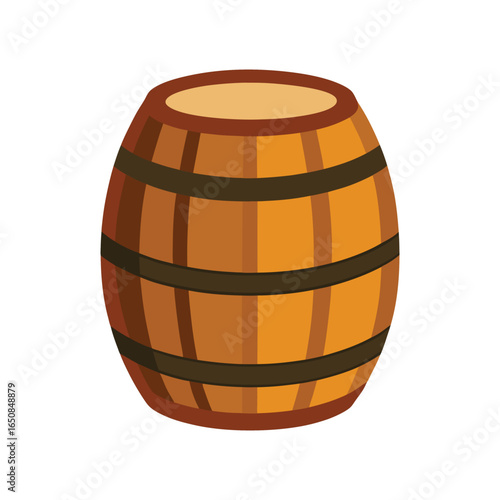 wooden barrel isolated on white