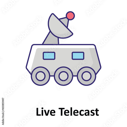 Live Telecast Vector icon which can easily modify or edit