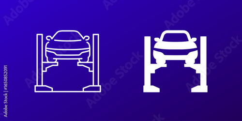 car lift icons in two styles