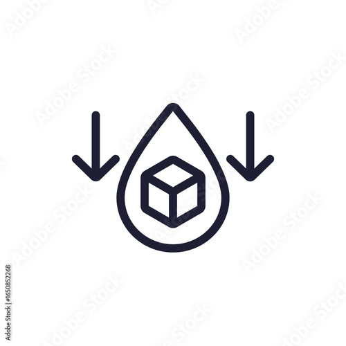 hypoglycemia line icon, low blood sugar