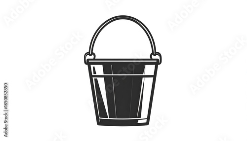 Simple outline of a bucket with a handle.