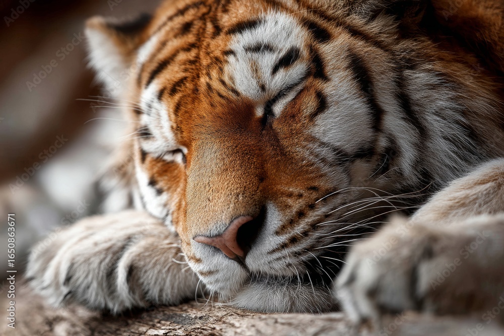 Fototapeta premium A tiger sleeping