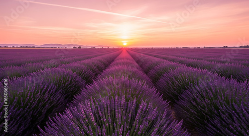 Lavender Field at Sunset, France A Serene Escape