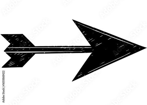 Arrow Pointing Right Silhouette Vector