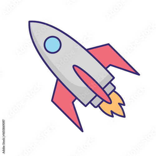 Rocket Vector icon which can easily modify or edit
