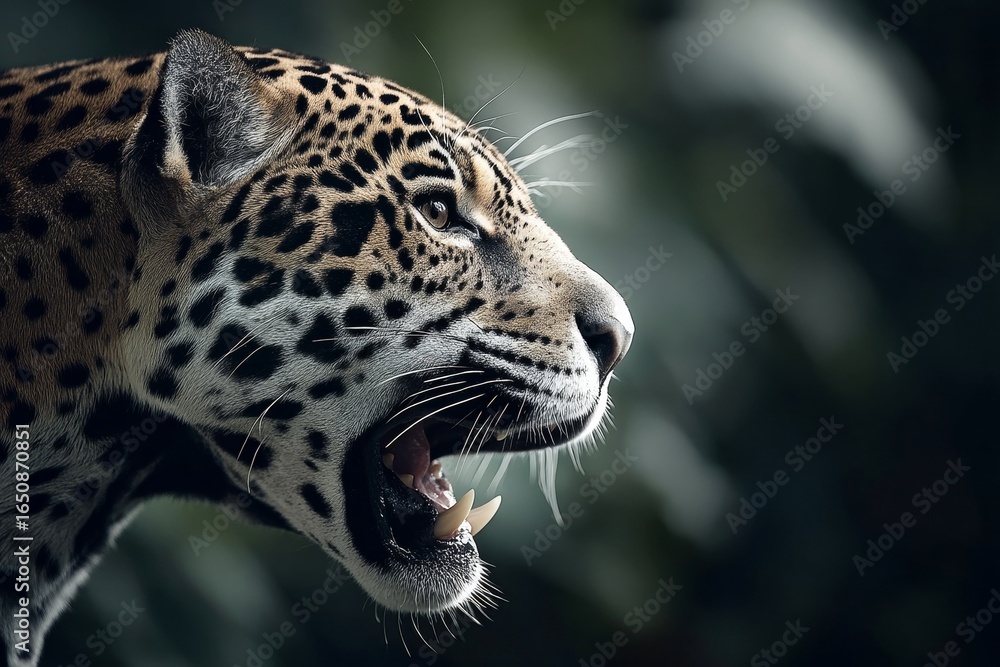 Obraz premium A jaguar roaring