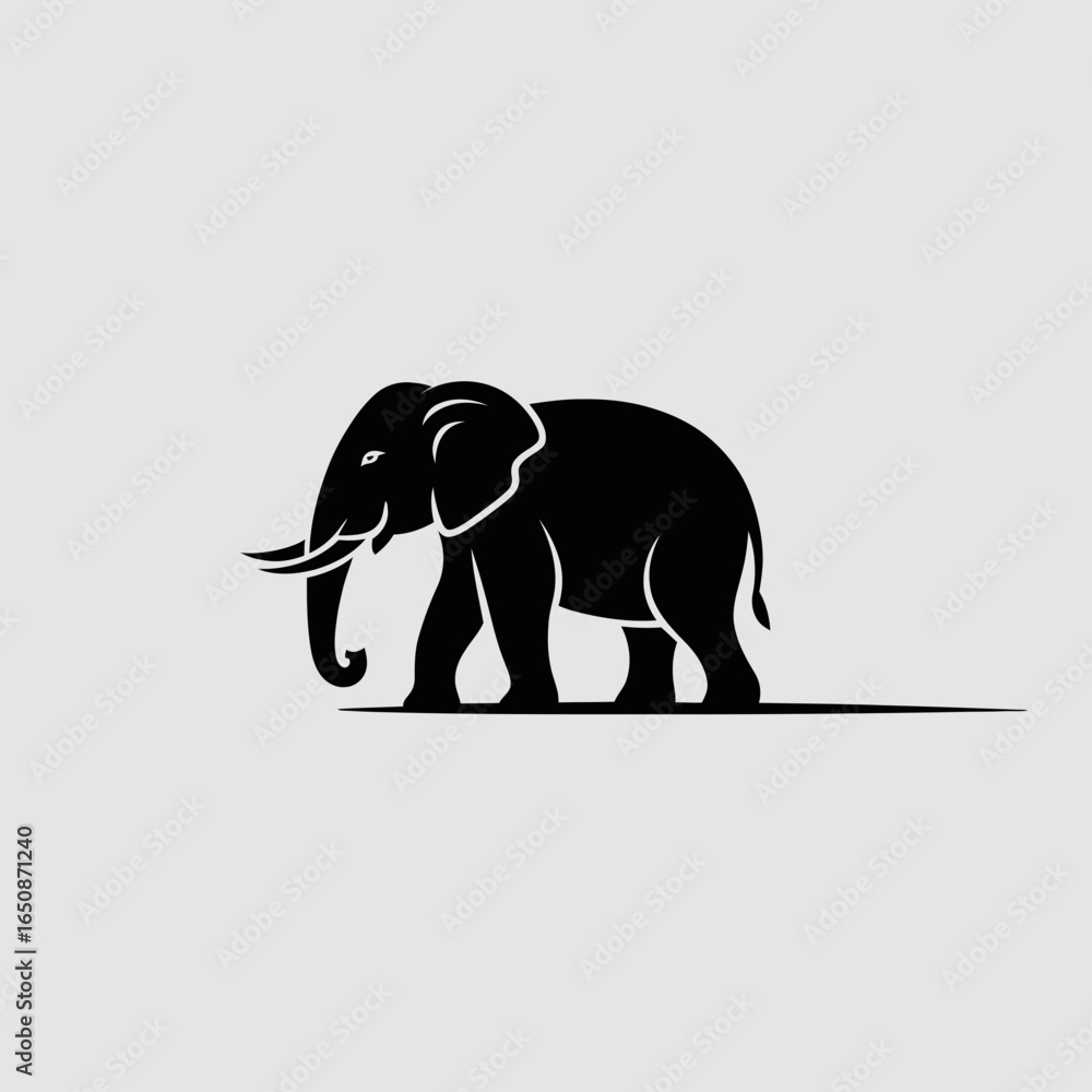 Fototapeta premium elephant silhouette vector