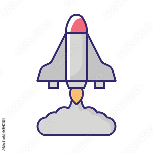 Rocket Vector icon which can easily modify or edit