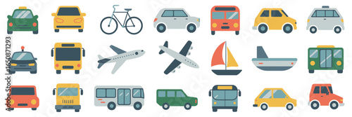 set of transport icons