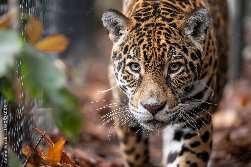 Obraz premium A jaguar in a zoo