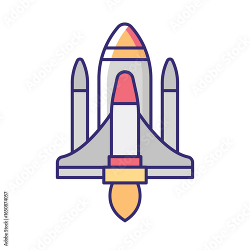 Rocket Vector icon which can easily modify or edit