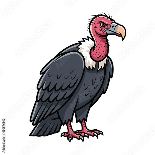 vulture cartoon character isolated on a white background