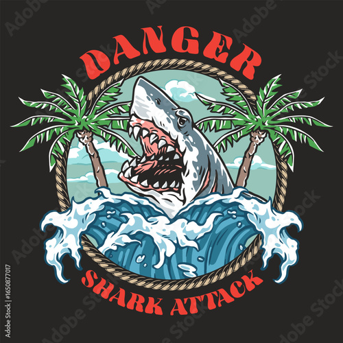 Shark leaps warning of danger