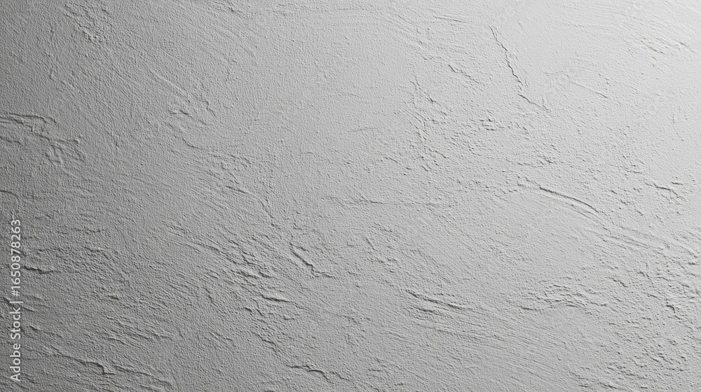 Obraz premium Textured light gray surface with irregular indents and grooves resembling aged plaster or fresco,