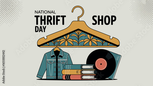 National Thrift Shop Day Vintage Fashion Clothing Graphic