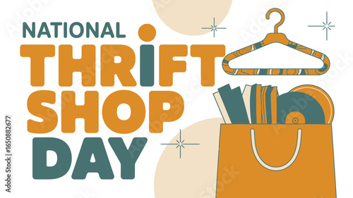National Thrift Shop Day Vintage Fashion Clothing Graphic