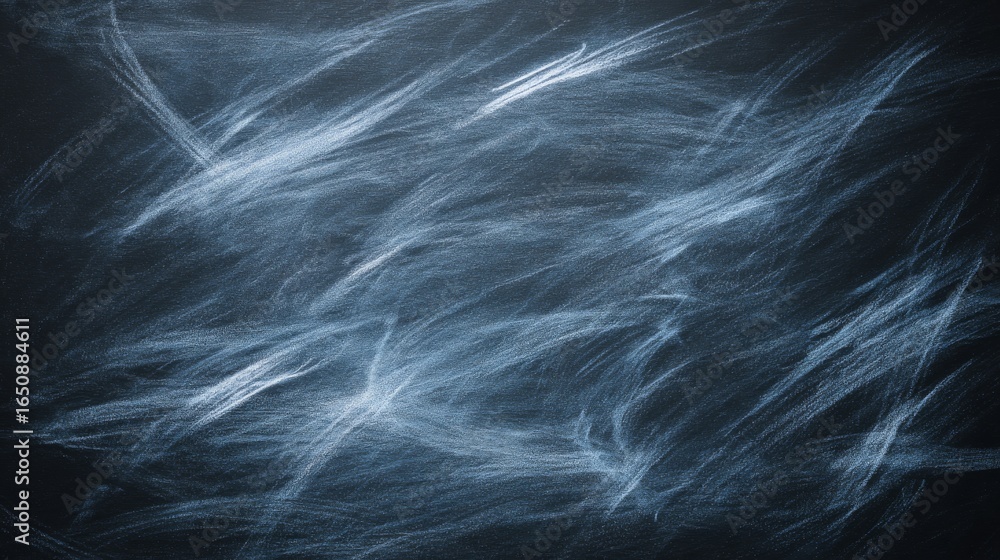Naklejka premium Abstract composition with white and light blue fluid motion resembling flowing hair or soft substance,