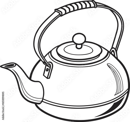 teapot on a white background